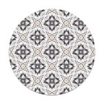 Tapis vinyle panorama ronde tuile mod�le oriental gris 100x100 cm - tapis pour cuisine bureau et salon ...