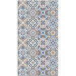 Tapis vinyle panorama tuile hydraulique orientale bleu 80x150 cm - tapis pour cuisine bureau et salon ... Tapis vinyle panorama tuile hydraulique orientale bleu 80x150 cm - tapis pour cuisine bureau et salon ...