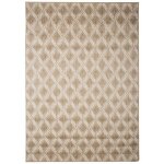 Tapiso tapis cuisine terrasse capri marron beige carreaux polypropyl�ne int�rieur - ext�rieur 120x170 ...