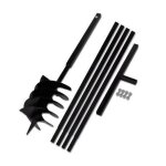 Tarière de sol avec manche 200 mm et tube dextension 5 m acier 65132 Tarière de sol avec manche 200 mm et tube dextension 5 m acier 65132