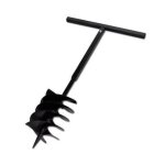 Tarire de sol avec mche de tarire 200 mm acier noir 66104