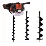 Gt garden - tari�re thermique 52 cm3 - 3 cv + lot de 3 m�ches (80 100 et 150 mm)