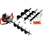 Tarire thermique  essence - varan - 52cc - 3cv - 3 sabots de forage 100 / 150 / 200mm - eu2