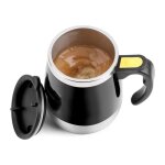 M�langeur �lectrique automatique - mothinessto - tasse � caf� magn�tique - acier inoxydable - noir - ...