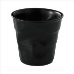 Tasses - revol - froissées - noir satiné - 8 cl - 6 pièces - porcelaine Tasses - revol - froissées - noir satiné - 8 cl - 6 pièces - porcelaine