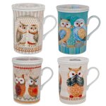 Tasse à thé tisana 330 ml avec couvercle et filtre infuseur modèle assorti (1 unité) porcelaine dessins ... Tasse à thé tisana 330 ml avec couvercle et filtre infuseur modèle assorti (1 unité) porcelaine dessins ...