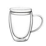 Tasse en verre - omabeta - double paroi - couvercle en verre - 250 / 350 / 450 ml - design contemporain ...