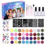 Tatouage maquillage enfant - marsee - pochoirs 36 couleurs - non toxique - kit complet