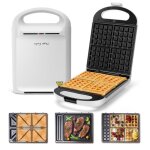 Taylor swoden 3 en 1 appareil  sandwich gaufrier gril 1200w 4 sandwichs plaques antiadhsives retournement ...
