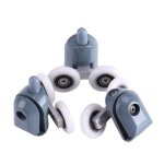 Tbest 8 x double roues de roulette de porte de douche - pour portes en verre de 5mm ou 6mm Tbest 8 x double roues de roulette de porte de douche - pour portes en verre de 5mm ou 6mm