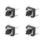 Interrupteur tactile - tbest - mini tact switch - 100 pices - 6 x 6 x 5 mm - prcision leve