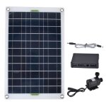Tbest pompe de fontaine solaire kit de pompe  eau solaire 50w panneau 800l / h 12v  faible bruit dc ...