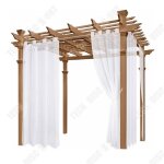 Rideaux - td® - 132x213cm - blanc - imperméable - semi - transparent Rideaux - td® - 132x213cm - blanc - imperméable - semi - transparent