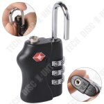 Cadenas de bagage - td - lot de 2 - noir - code  combinaison - scuris tsa