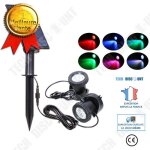 Td lot de 2 spots led rvb solaires dextrieur pour jardin terrasse patio dcoration lumineuse intrieur ...