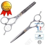 Ciseaux de coiffure - td - 2x pro coupe - acier inoxydable - professionnels - tous types de cheveux
