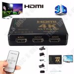 Commutateur hdmi - td� - 3d 4k - 5 ports - t�l�commande - mini s�lecteur