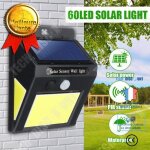 Td� 60 led applique solaire mur lumi�re �clairage d�tecteur mouvement ext�rieur jardin - lampe �clairage ...