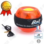 Gyroscope - td - powerball led - poigne de musculation - couleur orange - exercice bras
