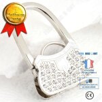 Td accroche crochet sac a main en mtal strass 55x45x15mm dco