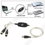 Adaptateur usb - td� - piano - connectique midi - blanc - interface musicale