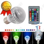 Ampoule led - td� - e27 - 3w - t�l�commande sans fil - 16 couleurs rgb