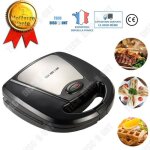 Appareil à sandwichs - multifonction - machine à gaufres - acier inoxydable - 750w - antiadhésif Appareil à sandwichs - multifonction - machine à gaufres - acier inoxydable - 750w - antiadhésif