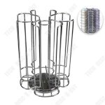Bote  caf rotative - td - distributeur de capsules - argent - mtal - design minimaliste moderne