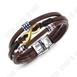 Bracelet en cuir - td® - hommes - marron - 21cm - accessoire tendance Bracelet en cuir - td® - hommes - marron - 21cm - accessoire tendance