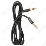 Cble audio - td - jack 3. 5 mm - male  male - noir - cordon auxiliaire pour casque