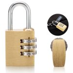 Serrure à bagages - td® - cadenas à code - laiton massif - antirouille - haute qualité Serrure à bagages - td® - cadenas à code - laiton massif - antirouille - haute qualité