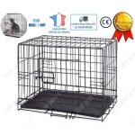 Cage pliante pour animaux de compagnie - td� - grande taille - m�tal solide - portable - int�rieur
