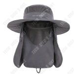 Chapeau de soleil - td - casquette de pche - schage rapide - protection solaire - grand bord