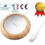 Chauffe - tasse électrique - tech discount - bois clair - usb - 5w - transportable Chauffe - tasse électrique - tech discount - bois clair - usb - 5w - transportable
