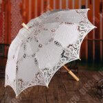 Parapluie - td - chic - bois - dentelle - ouverture manuelle