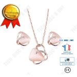 Parure bijoux - td - coffret cadeau luxe - collier et boucles d?oreilles - plaqu 18k - style vintage ...