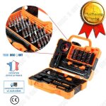 Coffret embouts visseuse et douille - td - 45 pices - acier chrome - vanadium - portable - professionnel ...