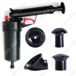 D�boucheur canalisation - furet - pompe air comprim� - 4 ventouses - plastique haute qualit� - 09 kg