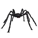 Dcoration halloween - td - araigne velu gante - velours noir - 150 cm - raliste