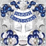 Ballon d�coratif - td� - set ballons confettis - couleur bleue - haute qualit� - pour anniversaires