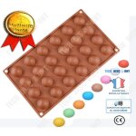 Moule  gteau - silicone - demi - boule sphre - marron - compatible conglateur - nettoyage facile