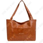 Sac fourre - tout - td - grand sac femme - cuir souple - grande capacit - style rtro