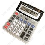Td grande calculatrice solaire de bureau multifonction double alimentation calculatrice daddition et ...