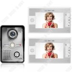 Td� interphone vid�o sonnette 7 pouces couleur vision nocturne mat�riel �tanche � la pluie machine ext�rieure ...