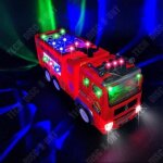 V�hicule pour circuit miniature - lunavo - jouet de voiture pompier - rouge - lumi�res led 4d - 3 � 9 ...