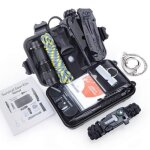 Kit de survie 13 en 1 - tech discount - outil multifonction - couleur noire - pour adultes - voyage