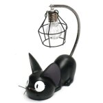 Lampe � poser - td� - chat - r�sine et m�tal - lumi�re blanche - 10 cm x 175 cm