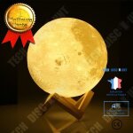 Td lampe  poser led lune de 20 cm support / interrupteur tactile dcoration 3d / intrieur chambre ...