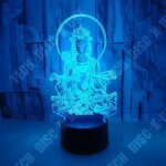 Lampe optique - td - modle bouddha - 7 couleurs - tactile - faible consommation