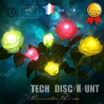 Td® lampe solaire extérieur jardin led bouquet de 3 fleurs pot décoratives artificielles de jardin de ... Td® lampe solaire extérieur jardin led bouquet de 3 fleurs pot décoratives artificielles de jardin de ...